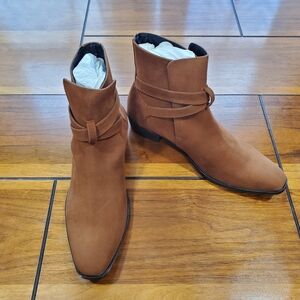 Men's Tan Suede Ankle Boots